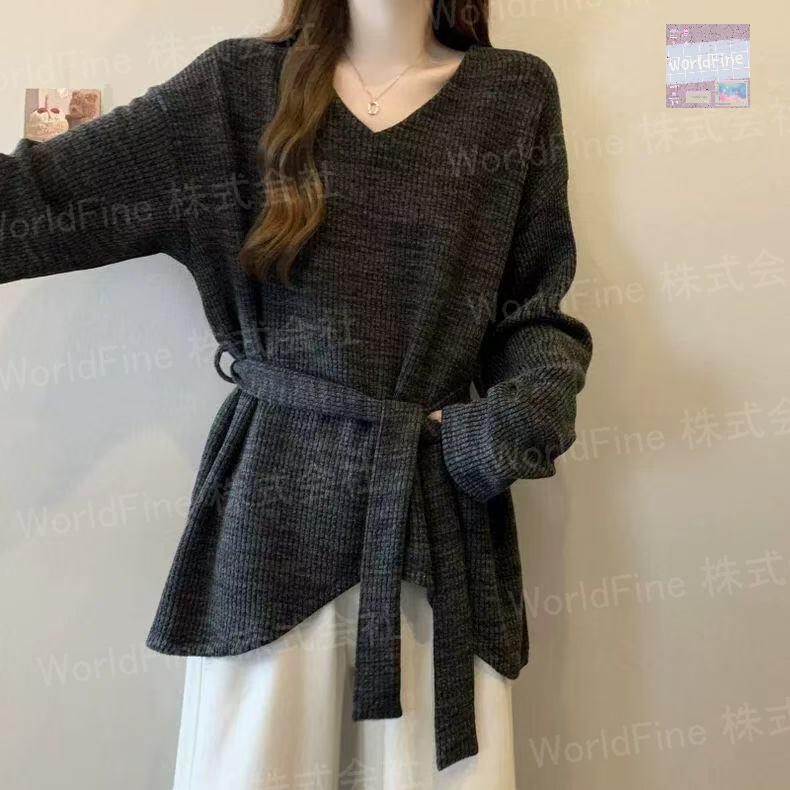 乐天商城 - ロングTシャツ レディース ロングT 大きいサイズ Vネック 秋服 長袖 薄手 シンプル 無地 トップス ゆったり 可愛い カジュアル レディースロングtシャツ レディースロンt 大きいサイズ かわいいトップス LUGA153(4色M-3XL)