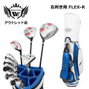 アウトレット品(わけあり 展示 撮影) メンズゴルフセット ワールドイーグル F-01α フルセット 右利き用 フレックスR CBX005 ホワイトブルー