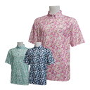 シャツ ポロシャツ Tシャツ スポーツ ファウンダースクラブ メンズ 夏にぴったりの爽やかな 花柄 半袖 ボタンダウン シャツ FC-4386S 【IR】