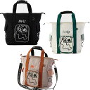 ボストンバッグ トートバッグ MUSPORTS 軽量変顔キャラクター刺繍トート型ボストンバッグ 703R3204【IRN】