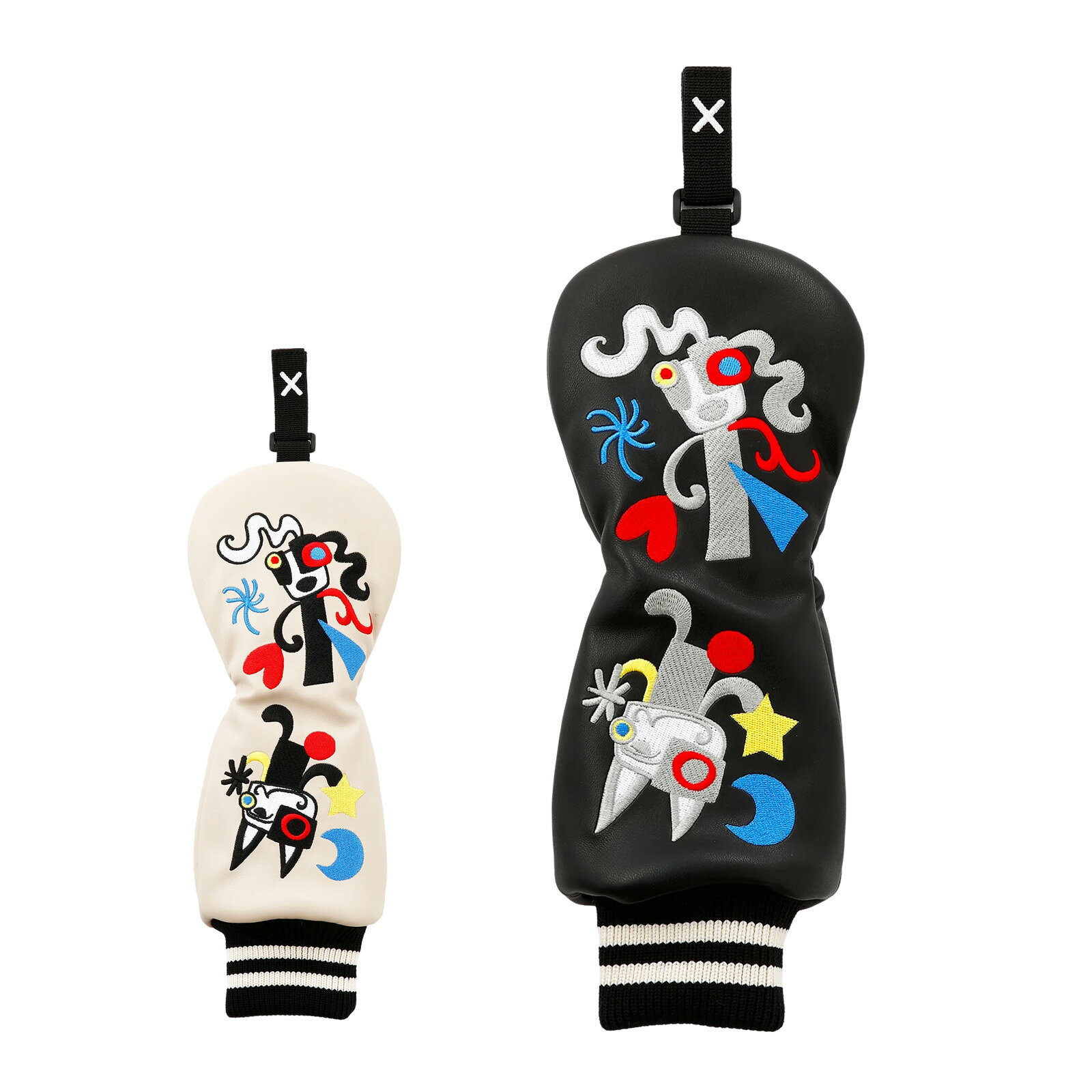 ゴルフ用品 保護 クラブカバー MUSPORTS ポップアートカラフルパッチワーク刺繍 FW用 ヘッドカバー 703R2566 【IR】