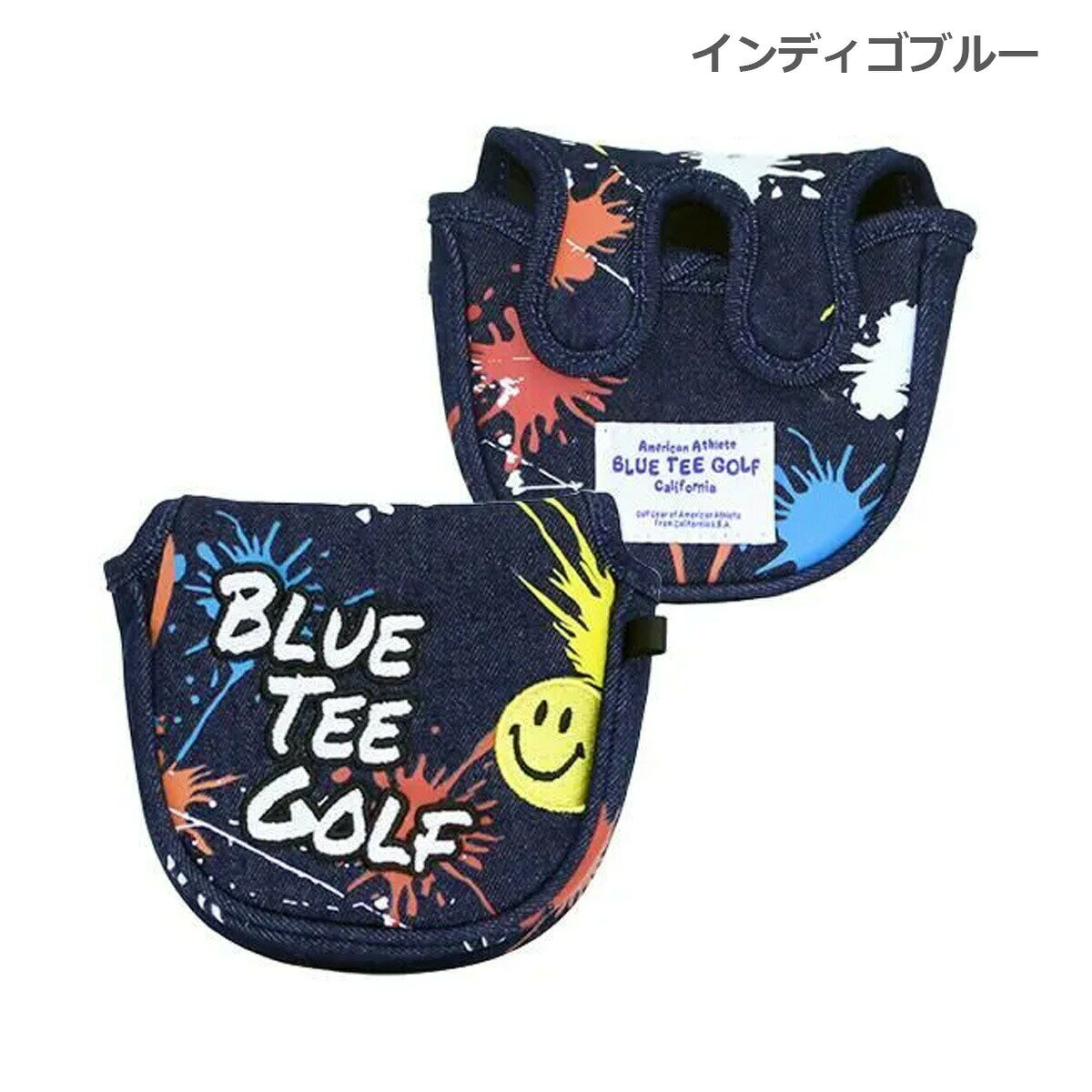 ワールドゴルフのゴルフ用品 保護 クラブカバー ブルーティーゴルフ デニム ペイント パターカバー マレットタイプ HC-040 【IR】｜アングル3