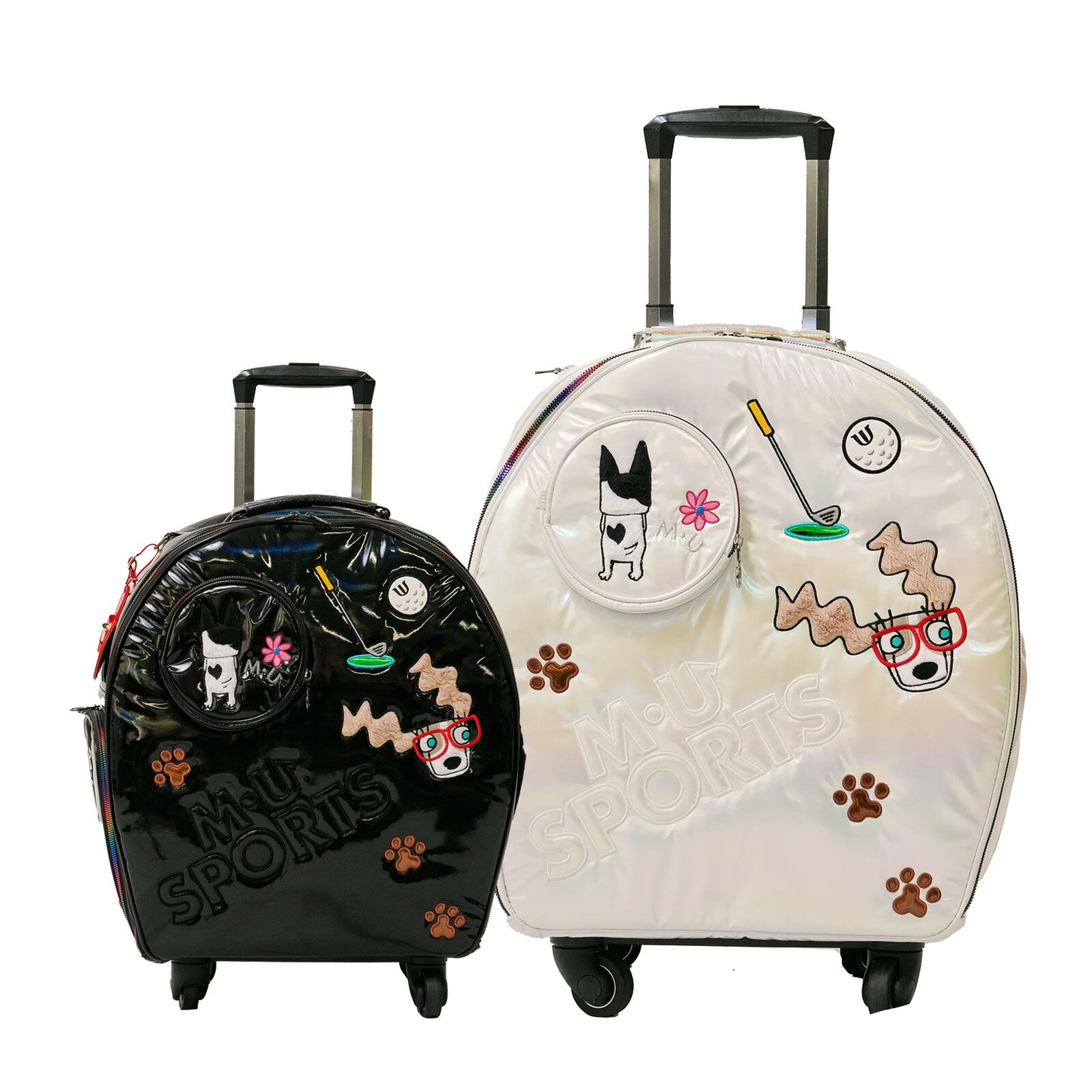 ゴルフ ケース バッグ スポーツバッグ MU SPORTS シャイニー素材 4輪 キャリーケース 703R6234 【IR】