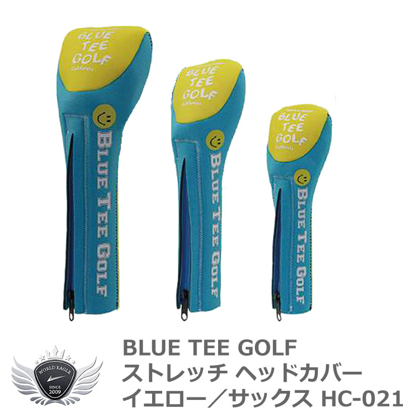 BLUE TEE GOLF ブルーティーゴルフ ストレッチヘッドカバー イエロー/サックス HC-021