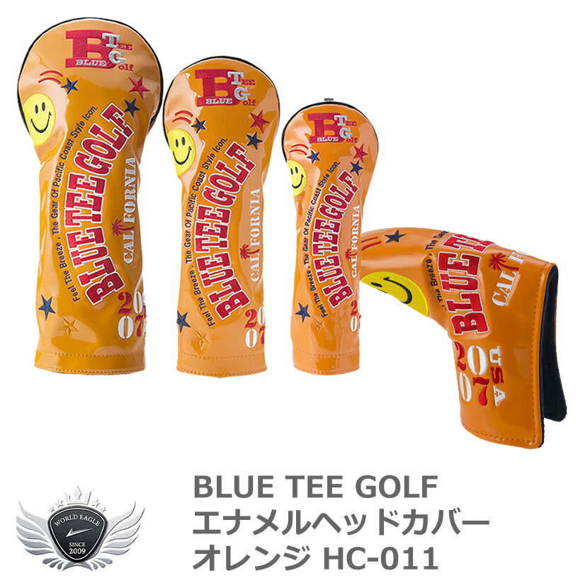 BLUE TEE GOLF ブルーティーゴルフ エナメルヘッドカバー オレンジ HC-011 1