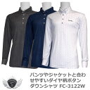 シャツ ポロシャツ Tシャツ スポーツ ファウンダースクラブ パンツやジャケットと合わせやすいダイヤ柄ボタンダウンシャツ FC-3122W 【IR】