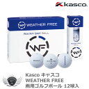 ゴルフ用品 ラウンド用品 ゴルフボール キャスコ WEATHER FREE 雨用ゴルフボール 12球入 雨用 ホワイト 【IR】