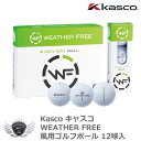 ゴルフ用品 ラウンド用品 ゴルフボール キャスコ WEATHER FREE 風用ゴルフボール 12球入 風用 ホワイト 【IR】