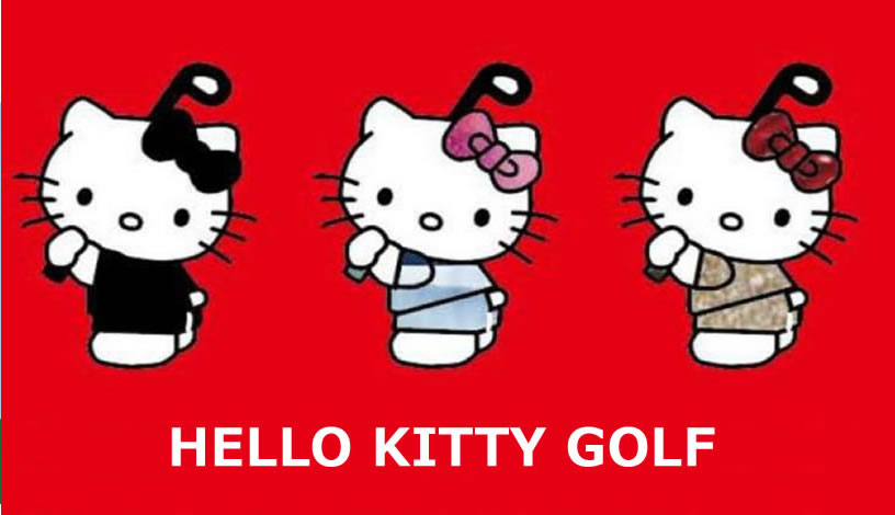 レディース ソックス 靴下 ハローキティゴルフ ハイソックス ピコット キティ/クロミ 【IR】