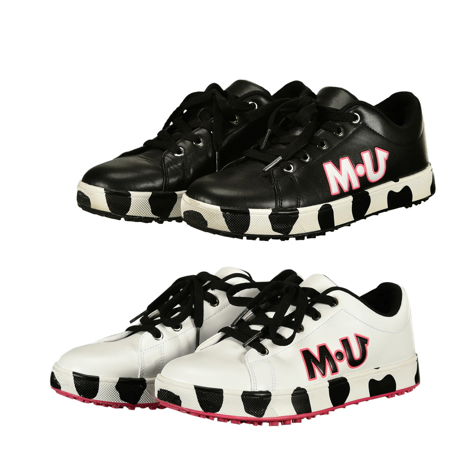 シューズ くつ 靴 レディース 女性 エムユースポーツ ダルメシアン柄 プリントソール スパイクレス スニーカータイプ シューズ 【IR】