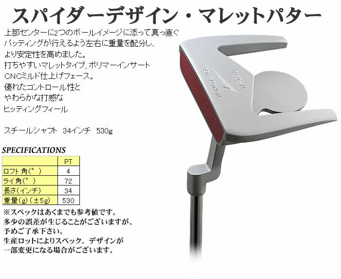 ワールドイーグル G510 メンズ パター 左利き用【add-option】