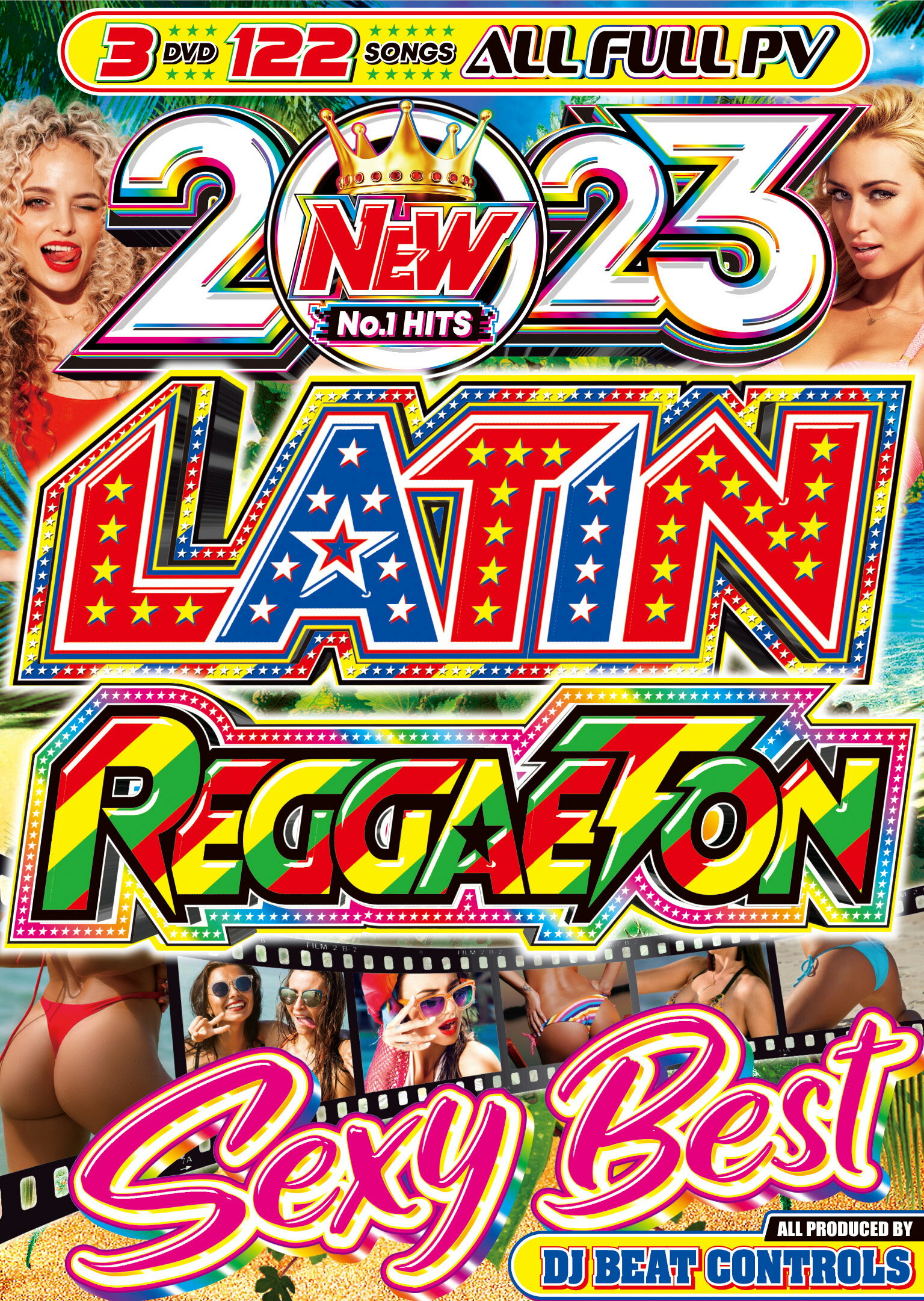 【洋楽DVD】 DJ Beat Controls / 2023 Latin Reggaeton Sexy Best 【2022年12月発売】3枚組 122曲フルムービー