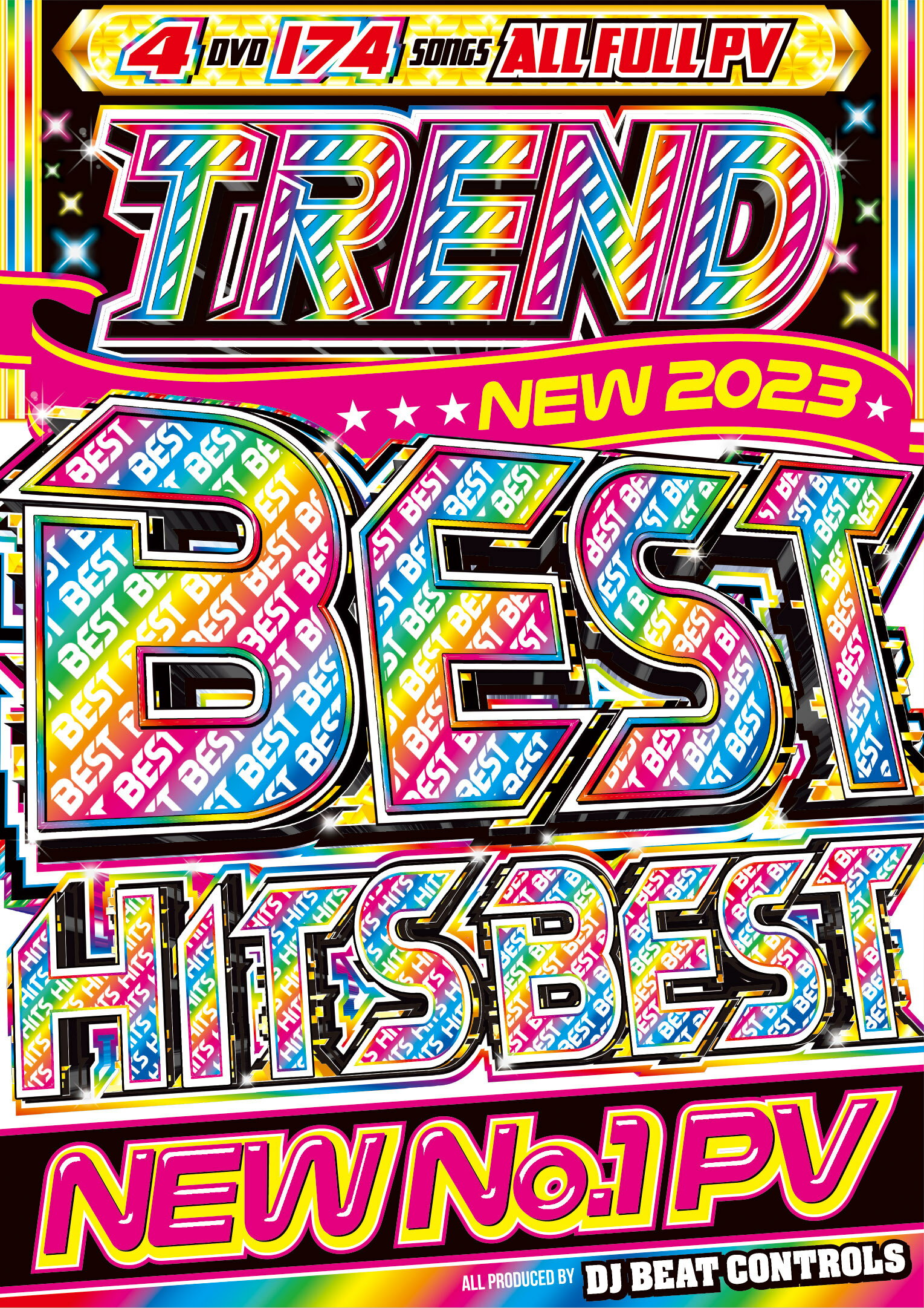 洋楽DVD【限定特価商品】DJ Beat Controls / 2023 Trend Best Hits Best【2023年8月発売】4枚組 174曲フルムービー Mix DVD