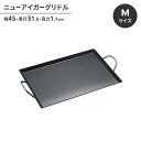 【楽天スーパーSALE10%OFF】鉄板 バーベキュー アウトドア 縁あり 幅45 奥行31.5 高さ1.7 浅め 長方形 取っ手付 BBQ用 焼肉 プレート フチあり フライパン