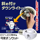 LED 照明 電球 E17 LED電球用 可変式ソケット ※LED電球(E17口金)専用 斜め付けダウンライト ダウンライト用 可変 ソケット LED電球 E1...