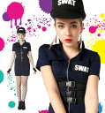 コスプレ レディース SWAT隊員 SWAT 女 女性 ミニスカート 銃 ジャケット 帽子 ワンピース 仮装 ハロウィン 高品質 きれい パーティ かわいい カフェ風 全身 一式 インテリア 雑貨