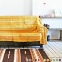 マルチカバー マルチボーダー 約200×300cm インド綿100％ ソファー ベッドカバー 北欧 ソファ かわいい アジアン エ…