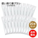 歯ブラシ 使い捨て 20本セット ハミガキ粉 3g 付き 業務用 国産ハブラシ 日本製 清掃用 掃除用 工業用 ハブラシ 送料無料