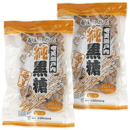 奄美瀬戸内純黒糖 300g×2袋セット 奄美自然食本舗 無添加 さとうきび100％ ブロックタイプ 送料無料