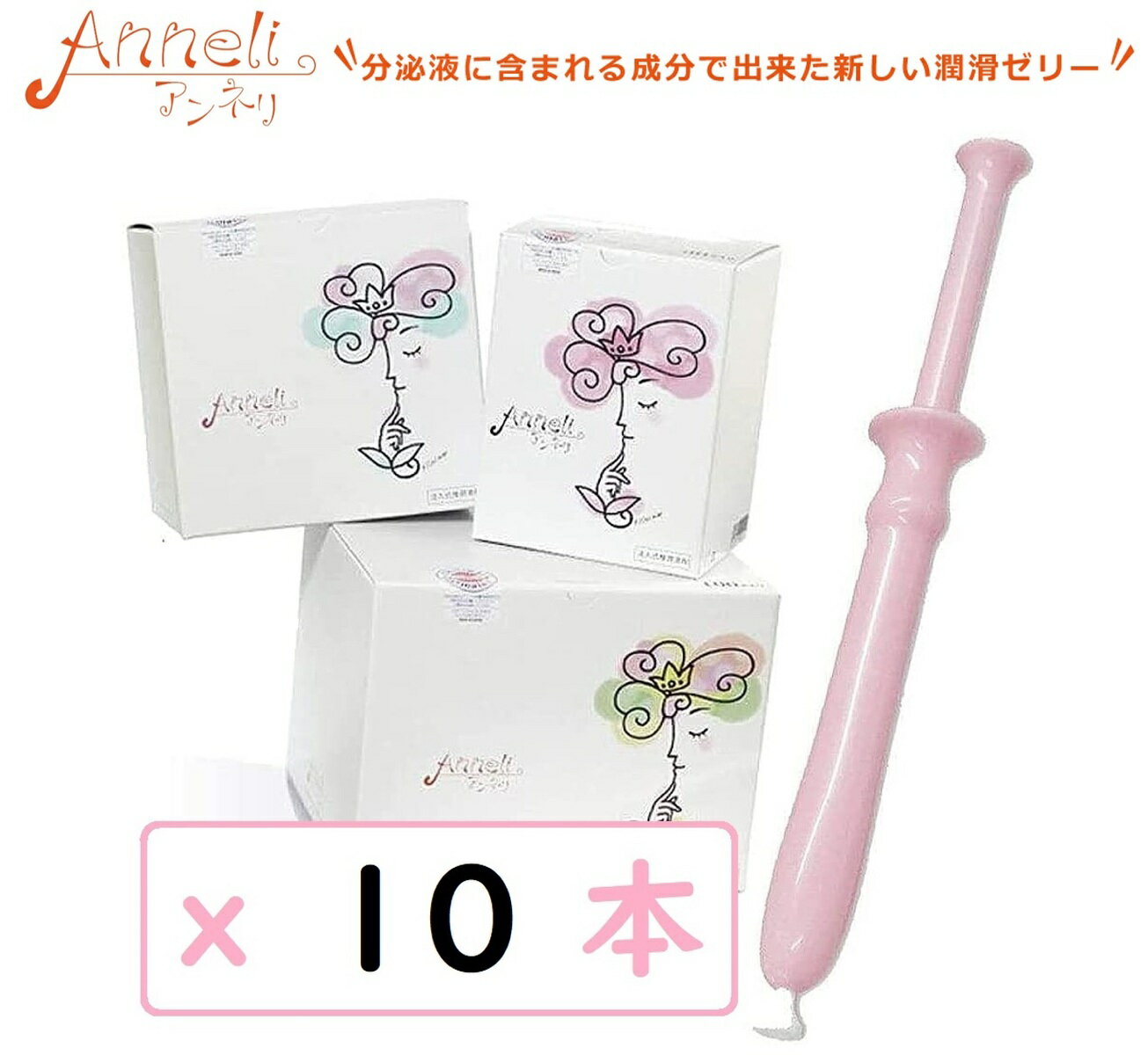 潤滑ゼリー 粘性を高めた新しいプレペア New アンネリx10本セット 女性用ローション 注入式のサムネイル