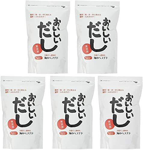 商品情報内容量300g×5袋原材料澱粉分解物(国内製造)、カツオ(鹿児島、高知)、イワシ(山口、九州)、無臭ニンニク(山口)、コンブ(利尻、羅臼、日高)栄養成分表示（100gあたり ）エネルギー 364kcalたんぱく質 4.6g脂質 0.1g未満炭水化物 86.3gナトリウム 1700mg(食塩相当量) (4 .32g)カルシウム 241mg賞味期限製造日から730日保存方法湿気を避け、常温で保存原産国日本　MADE IN JAPAN製造者株式会社ビーバン埼玉県越谷市越ヶ谷1-2-21TEL:048-966-2034ビーバン おいしいだし 海のペプチド 300g×5袋セット 万能だし 送料無料 素材をまるごとペプチド状に！いつものお料理に一振りでプロの味 溶けやすい微粉末タイプ。ふりかけるだけの万能だし調味料 【商品説明】素材をまるごとペプチド状に！いつものお料理に一振りでプロの味。さっと溶かすだけで、手軽においしいだしがつくれます。 塩分、添加物一切不用の無添加自然食品です。 真空、圧力、ろ過の自然現象を基にした独自の方法で製造し、素材の味を壊さず天然素材本来の旨みがいっぱい詰まっています。 アレルギー27品目や食塩、酵母エキス等の添加物は一切不使用の為、お子様の離乳食からお年寄りの方のお食事のサポートまで幅広くご利用頂けます。 美容や健康を気にしている方にもオススメです。【内容量】300g×5セット【生産国】日本【原材料】デンプン（キャッサバ由来）、イワシ、コンブ、カツオ、無臭ニンニク【お召し上がり方】ふりかけるだけと使い勝手が良い為、和、洋、中問わずご使用頂けます。時間のない平日の朝でも、お湯に溶かすだけで栄養スープにもなります。野菜を塩もみして、だしを振りかけて置くと浅漬けに。ぬか床にだしを加えると臭味も取れ発酵が促進し美味しく仕上がります。 1