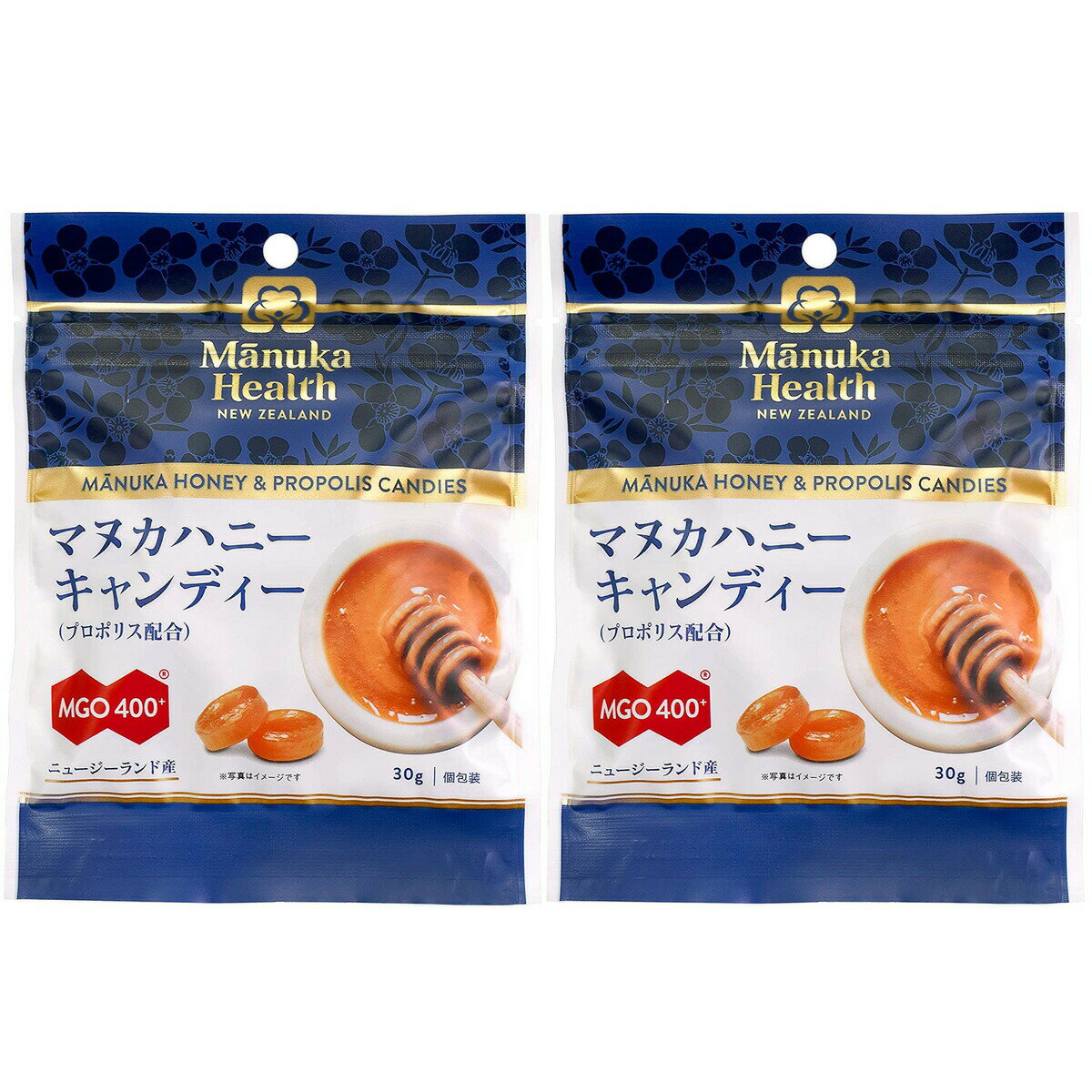 マヌカヘルス マヌカハニーキャンディ 30g×2袋セット プロポリス配合 正規販売店 富永貿易 のど飴 ニュージーランド産 送料無料