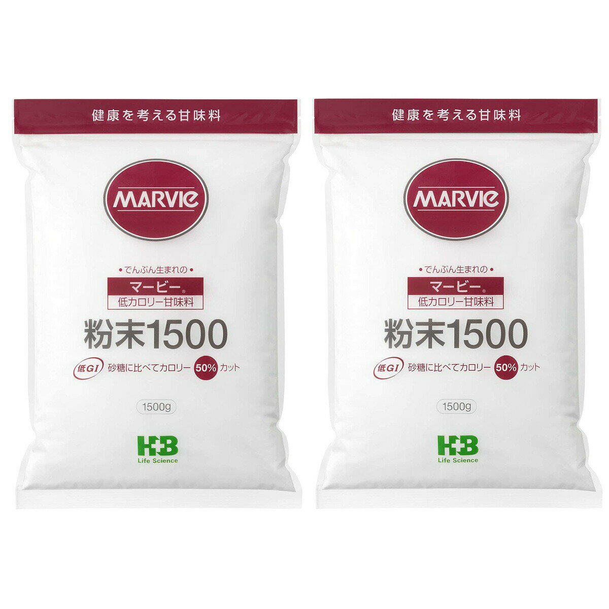 マービー 低カロリー甘味料 粉末 1500g×2袋セット H＋Bライフサイエンス ハーバー研究所 還元麦芽糖 送料無料