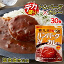 デカ盛り ハンバーグカレー レトルトカレー 国産鶏肉 使用 200g 1人前 × 30食セット 中辛 ボリューム満点 電子レンジ 簡単調理