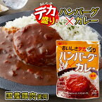 デカ盛り ハンバーグカレー レトルトカレー 国産鶏肉 使用 200g 1人前 中辛 ボリューム満点 電子レンジ 簡単調理