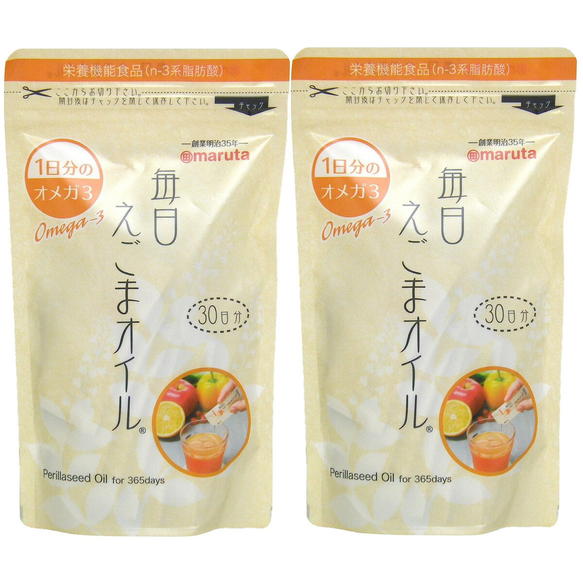 商品情報内容量（3g×30包）×2袋セット原材料食用えごま油アレルゲン無保存方法直射日光を避け、常温の暗所に保存すること製造者太田油脂株式会社愛知県岡崎市福岡町字下荒追28番地0120-31-3577太田油脂 毎日えごまオイル (3g×30...