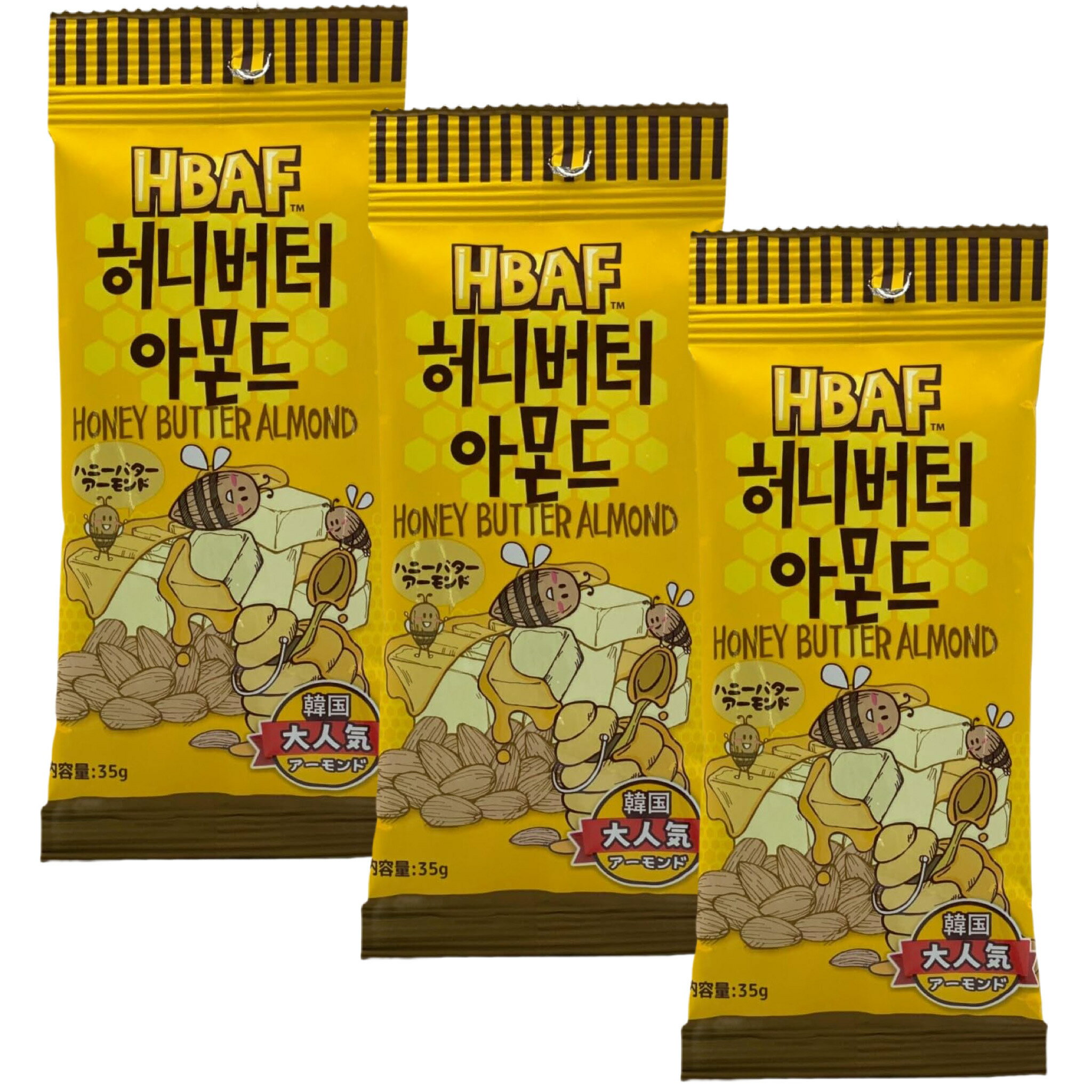 HBAF ハニーバターアーモンド 35g×3袋 Tom`s farm 韓国 送料無料