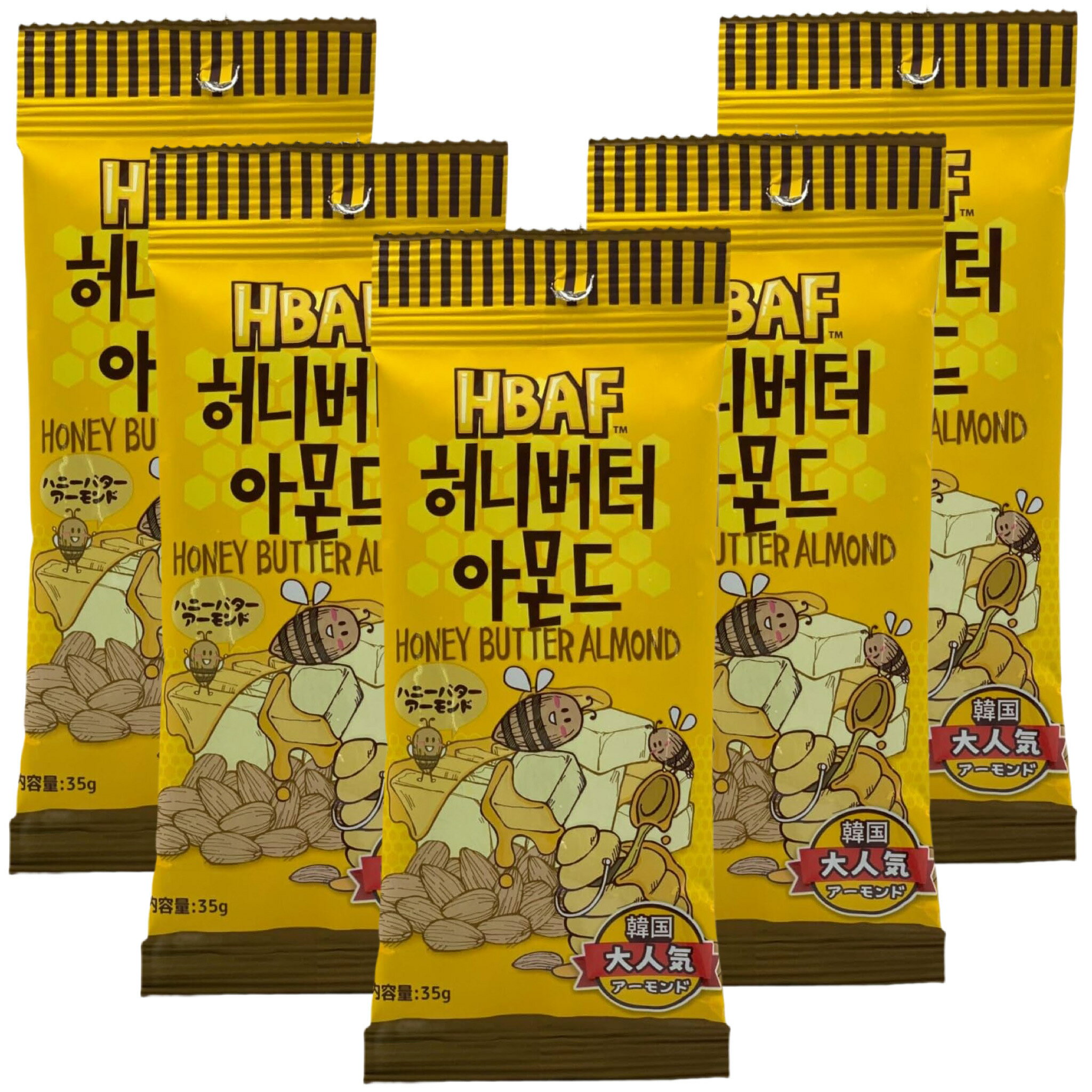 HBAF ハニーバターアーモンド 35g 5袋 Tom`s farm 韓国 送料無料