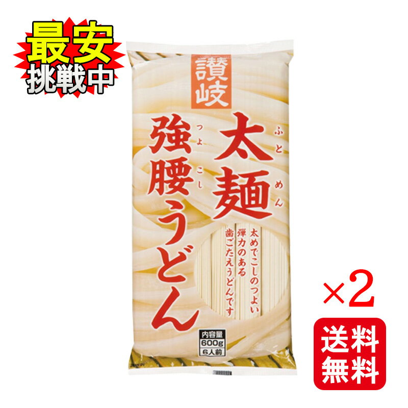 さぬきシセイ 讃岐太麺強腰うどん 600g 2袋セット 乾麺 さぬきうどん