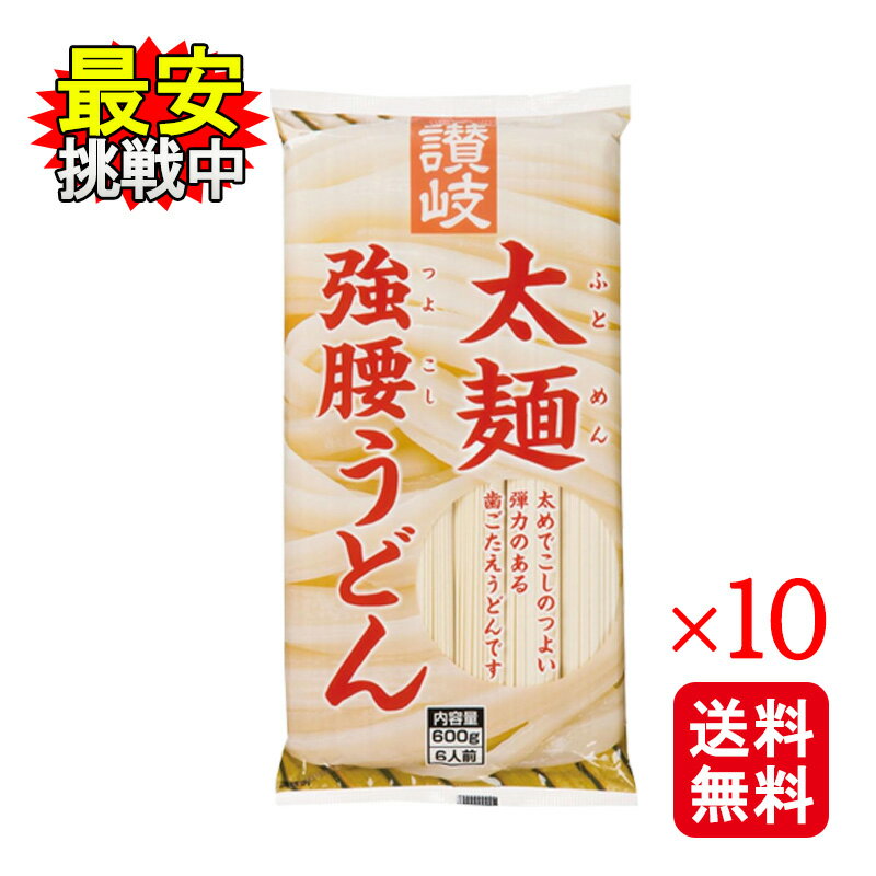 さぬきシセイ 讃岐太麺強腰うどん 600g 10袋セット 乾麺 さぬきうどん