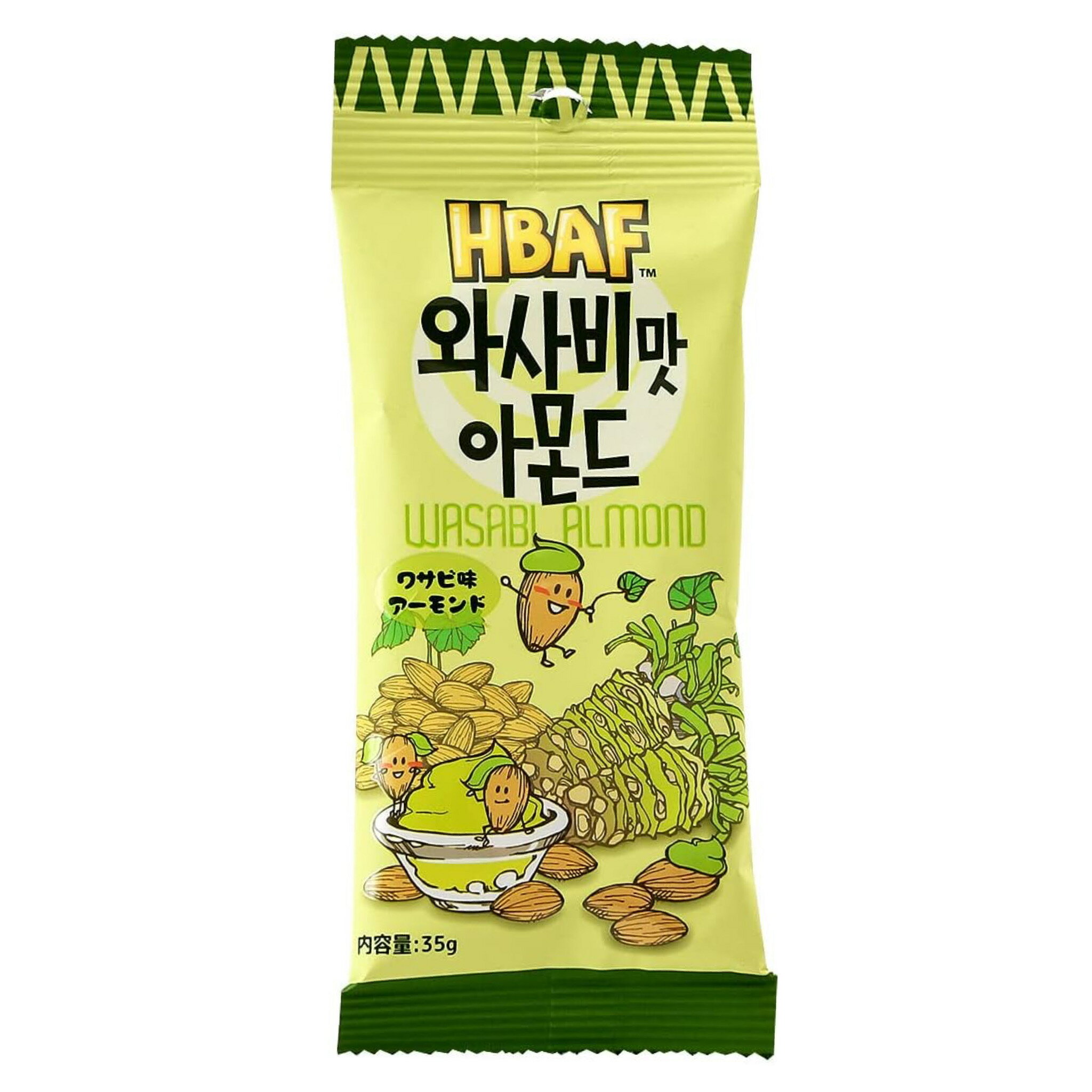 HBAF わさび味アーモンド 35g×1袋 Tom`s farm 韓国 送料無料