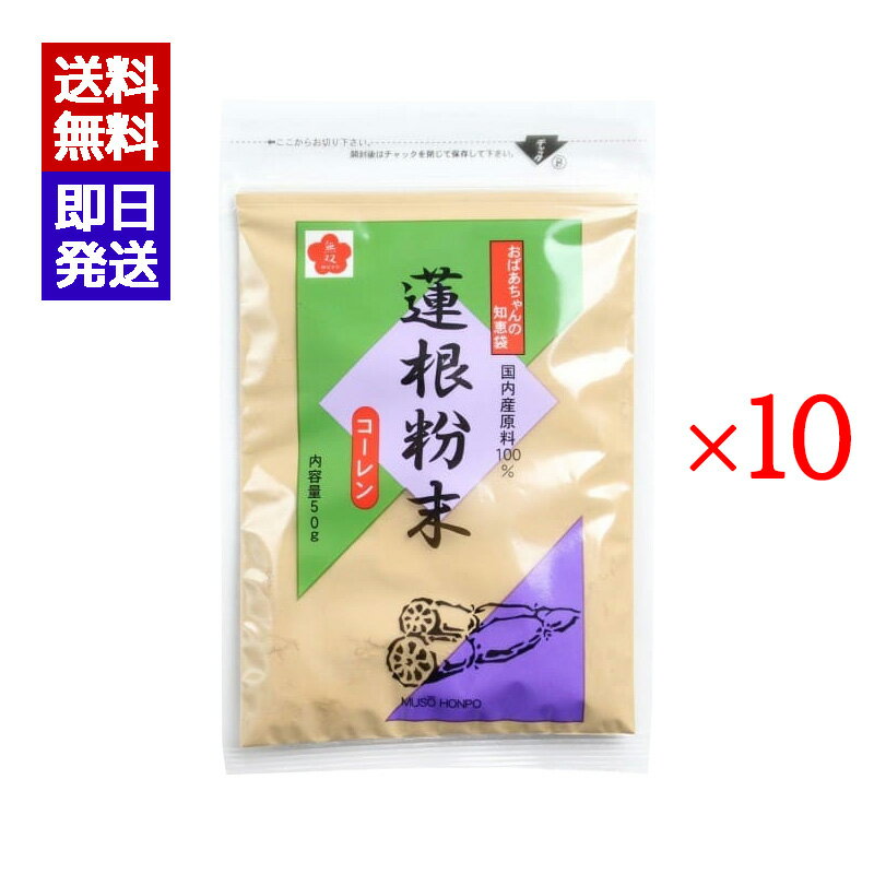 無双本舗 蓮根粉末 コーレン 50g 10袋セット 飲み物 風邪 喉の痛み