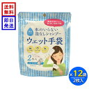 水のいらない泡なしシャンプー ウェット手袋 (2枚入) 12袋セット 防災 備蓄 介護 入院用 アウトドア フリーサイズ 長期保存 フルーティーフローラルの香り...