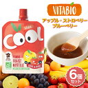 VITABIO クールフルーツ アップル・ストロベリー・ブルーベリー 90g 6個セット オーガニック フルーツ ダイエット スムージー ヴィタビオ クールフルーツ 有機野菜 朝食 おやつ