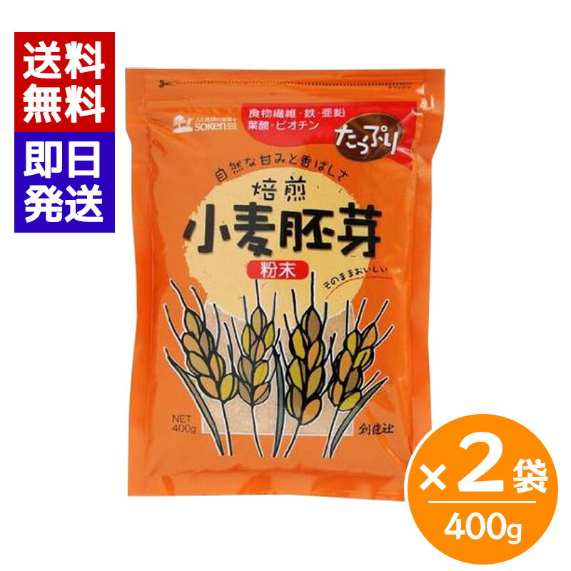 創健社 小麦胚芽 粉末 400g 2袋セット 健康維持 美容 ビタミン たんぱく質 食物繊維 鉄 亜鉛 葉酸 ビオチン(4)