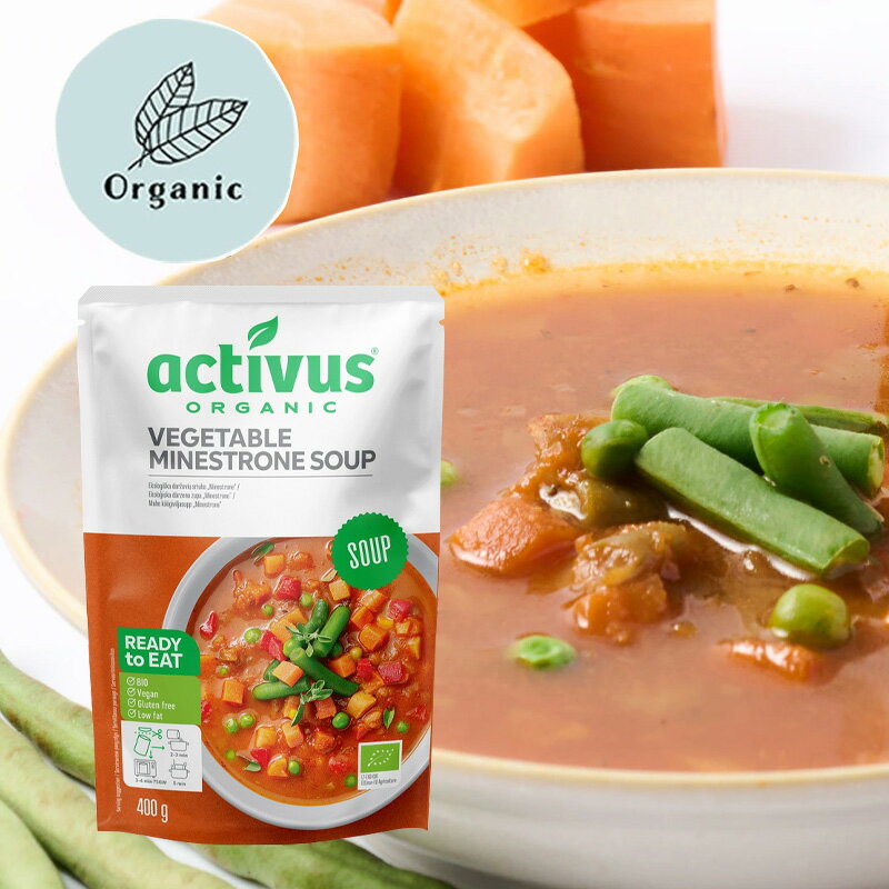 乐天商城 - ムソー activus オーガニックミネストローネスープ 400g スープ オーガニックスープ ヴィーガン グルテンフリー 有機認証品