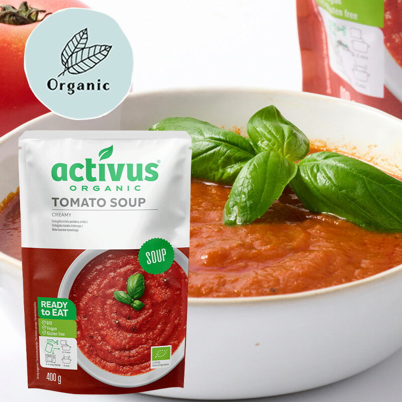 Rakuten - ムソー activus オーガニックトマトスープ 400g スープ オーガニックスープ ヴィーガン グルテンフリー 有機認証品