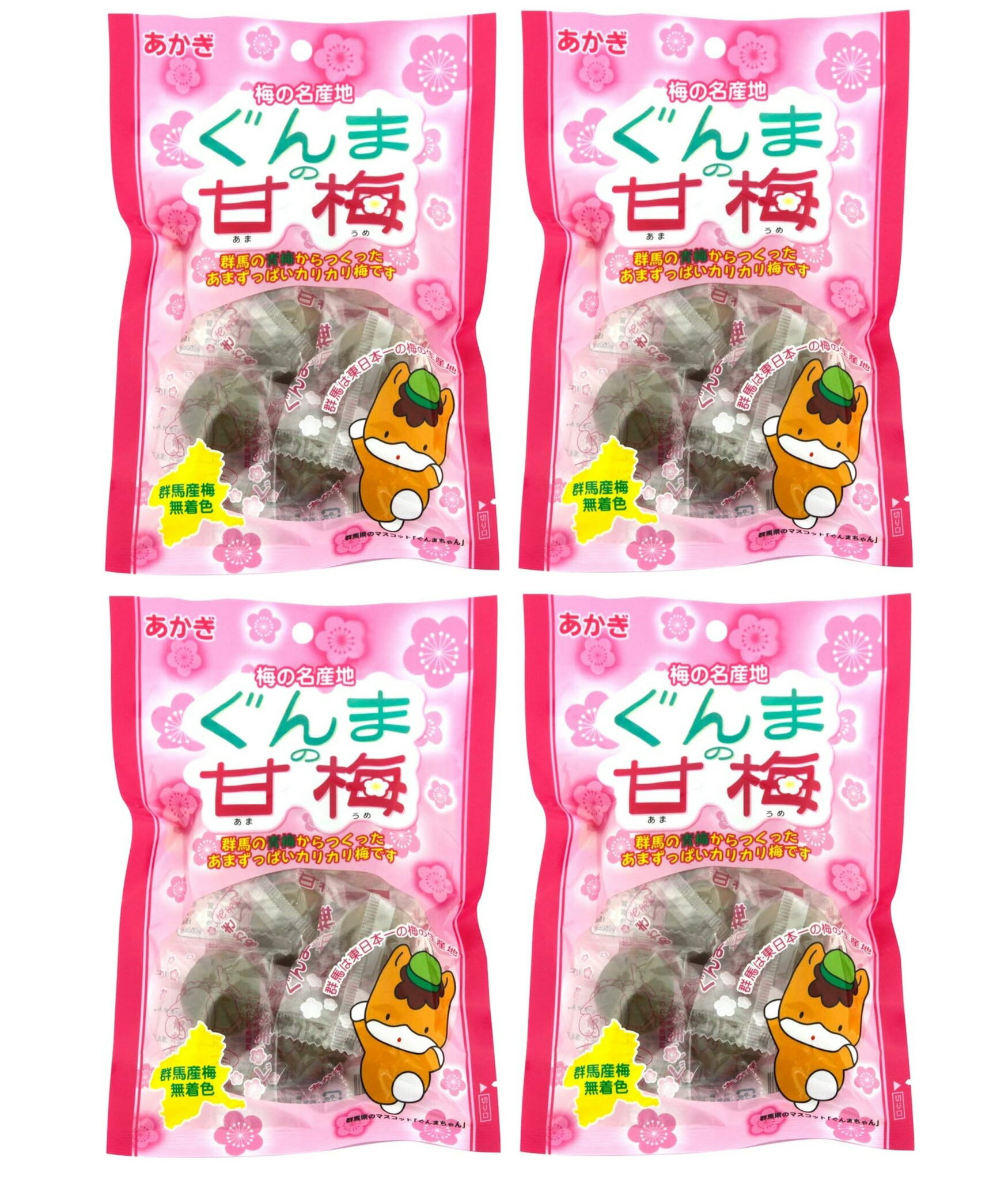 赤城フーズ ぐんまの甘梅 80g ×4袋セット カリカリ梅 熱中症対策 送料無料