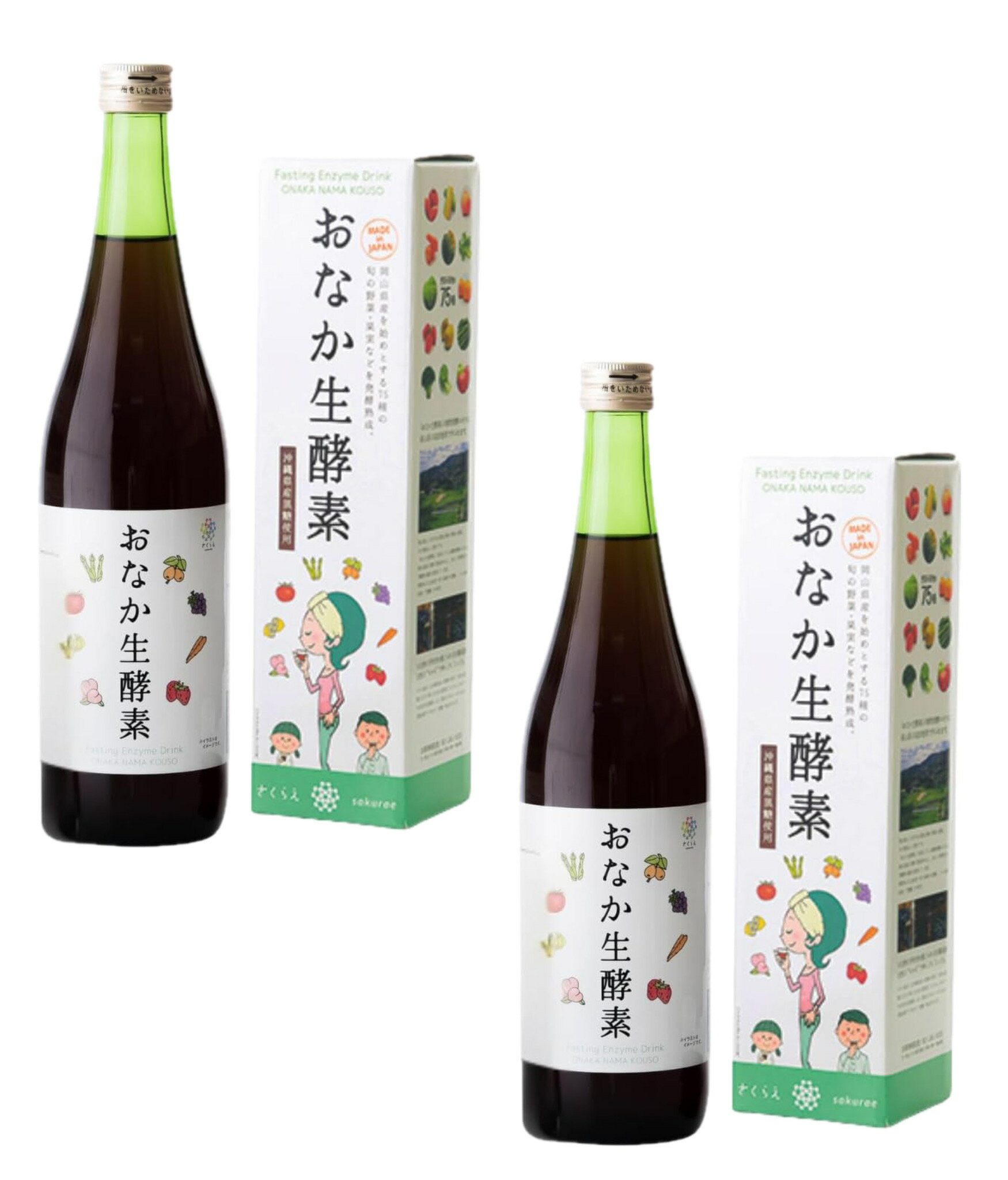 おなか生酵素 720ml×2本セット 沖縄県産黒糖使用 ファスティング オンガネジャパン...