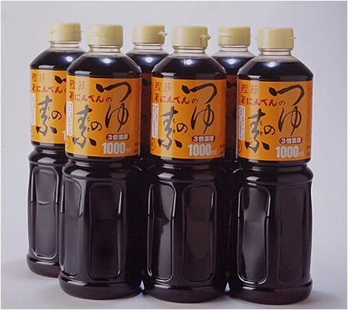 にんべん つゆの素 1000ml 6本セット かつお節 めんつゆ てんつゆ 本醸造特級醤油 送料無料