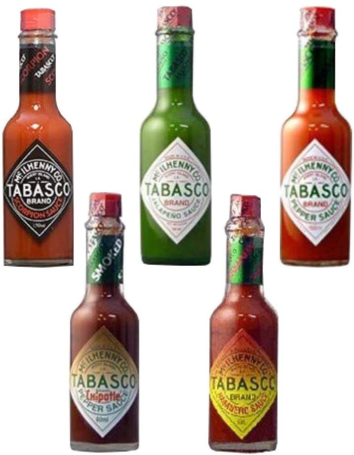 タバスコ スコーピオン・ペッパー・ハラペーニョ・ハバネロ・チポートレイ 瓶 150ml 各1本　5本セット 送料無料 即日発送のサムネイル