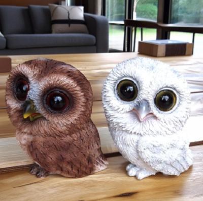 Rakuten - フクロウの置物 ふくろう2色セット 151・152QY 鳥 とり 動物 オーナメント オブジェ ガーデン ガーデニング 置物 縁起物 雑貨 ナチュラル リアル デスプレィ マスコット