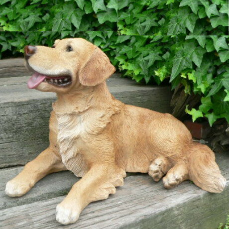 送料無料 犬の置物 大型ゴールデンレトリバー N11963 いぬ イヌ 動物 オーナメント ガーデン インテリア 雑貨 置物 庭 ガーデンマスコット リアル デスプレィ 1