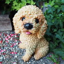 訳あり 犬の置物 プードル KI1108 いぬ イヌ 動物 オーナメント ガーデン オブジェ 庭 雑貨 ガーデニング インテリア マスコット ディスプレィ 陶器...