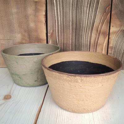 訳あり 合成樹脂製 軽量の鉢2色セット 126AK アンティーク調 ガーデン 植木鉢 陶器鉢 ガーデニング 花壇 鉢 庭 玄関
