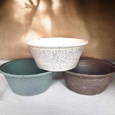 訳あり 合成樹脂製 軽量の鉢3色セット 311・322AK アンティーク調 ガーデン 植木鉢 陶器鉢 ガーデニング 花壇 鉢 庭 玄関